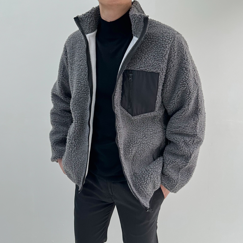 1+1 양털후리스 남자후리스 이미지 3