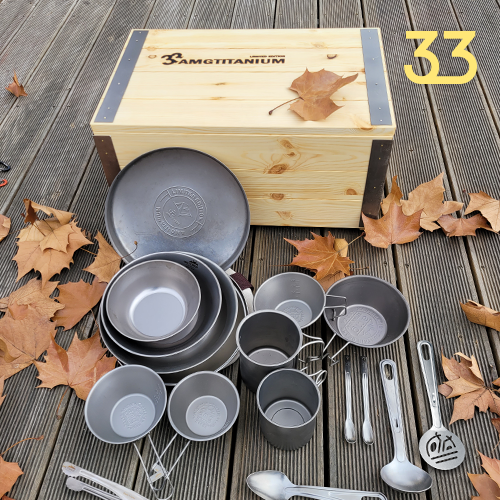 AMG티타늄 리미티드에디션박스 티타늄 식기세트 캠핑컵 캠핑키친툴