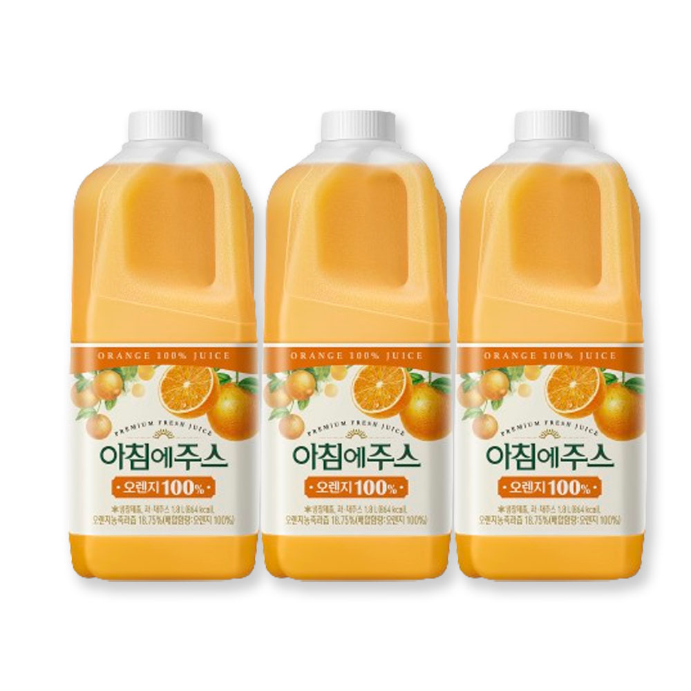 서울우유 아침에주스 오렌지 1.8L 3개 과일쥬스