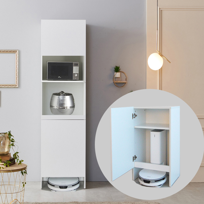 오브제 월플렉스 시스템 주방수납장 (깊이415) 800멀티로봇수납장 냉장고장 홈카페장