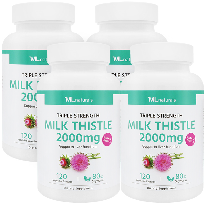 마이라이프내추럴스 밀크씨슬 2000mg 알약 120캡슐, 4개 - 메인 이미지
