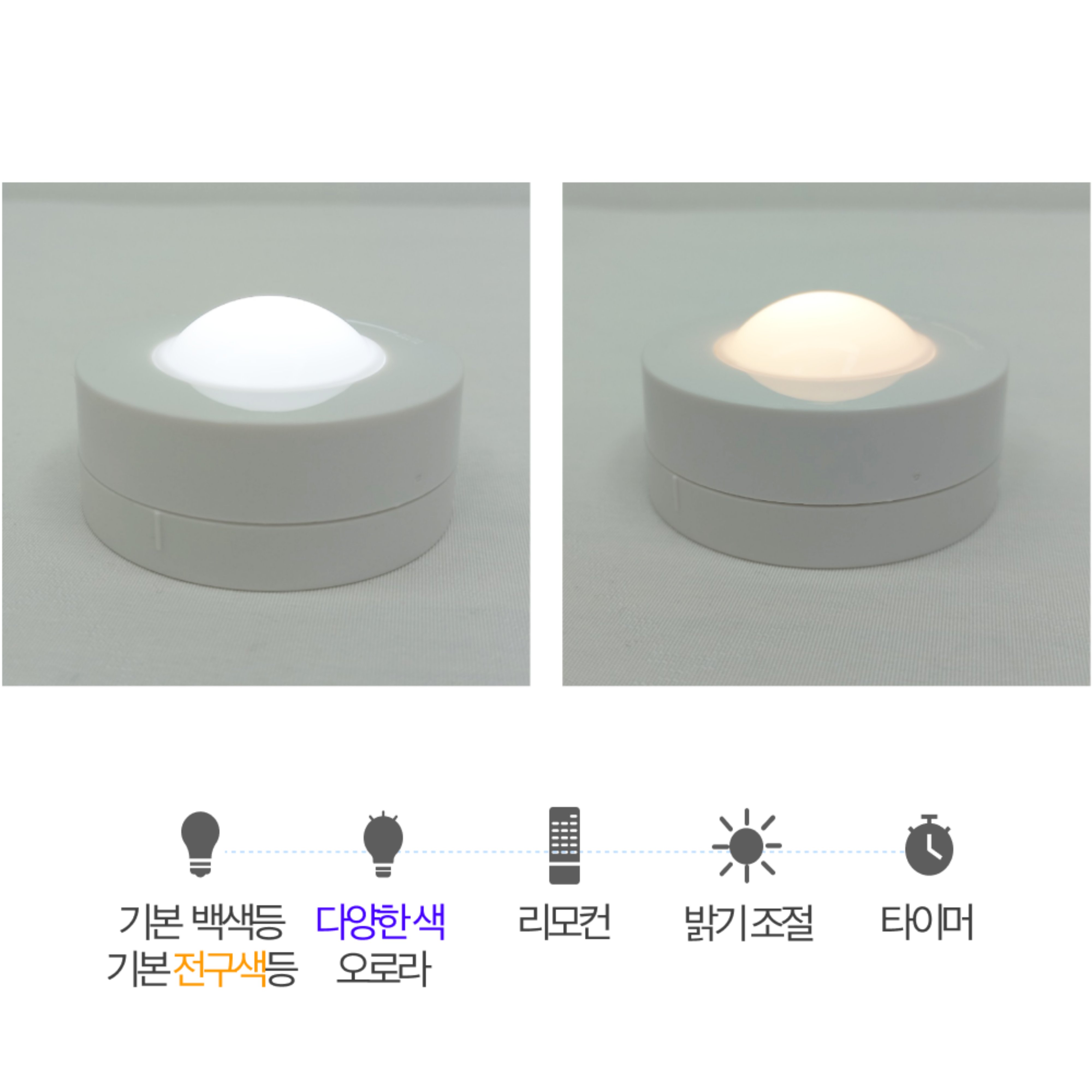 무드등 붙이는 무선 조명 아이방 수면등 간접조명 LED 조명등 건전지 침대 전등 미니