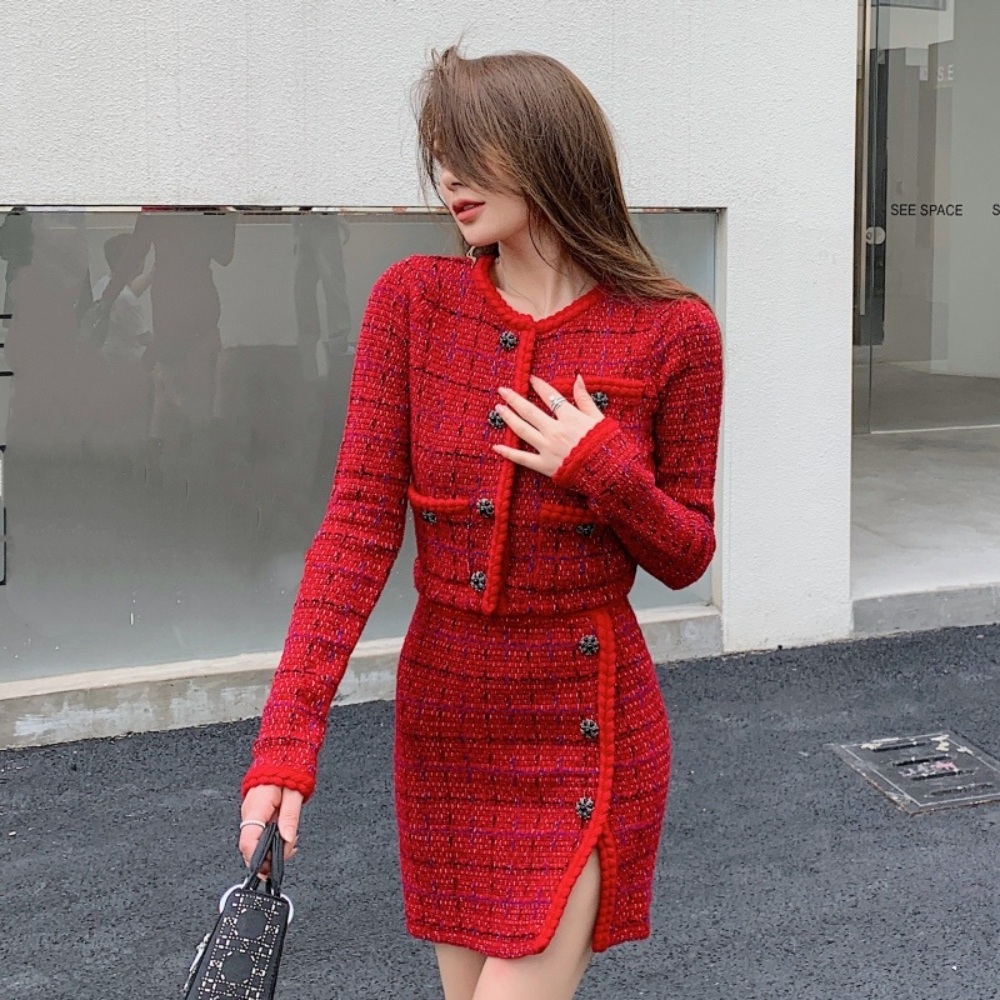 마이데몬 김유정 레드 원피스 도도희 패션 정유민 진지희 한이주 한유라 옷 착장 정보 투피스 이미지