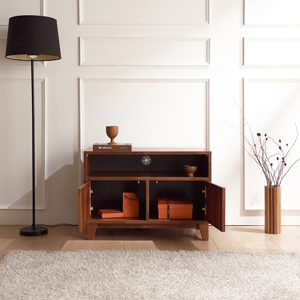 베벨로 원목 폭좁은거실장 미니티비다이 안방티비장 av장 낮은