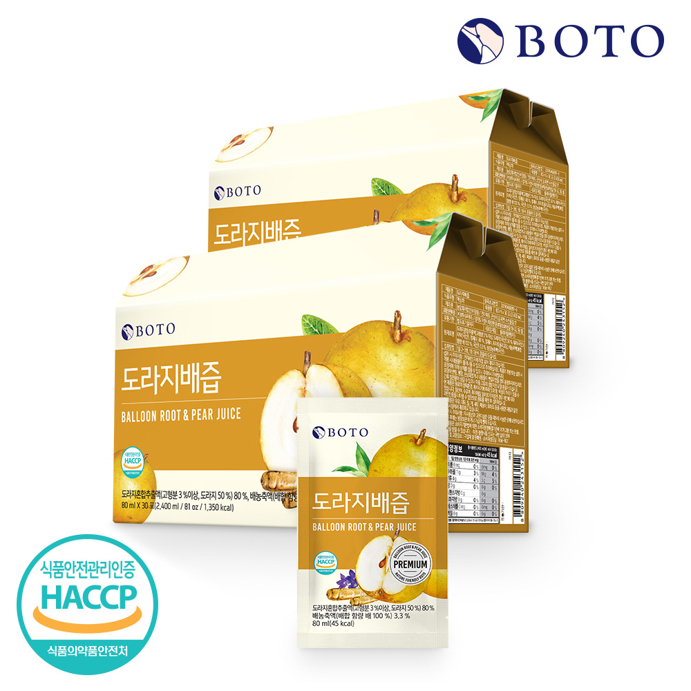 보뚜 도라지배즙 80ml 30포 1박스+1박스