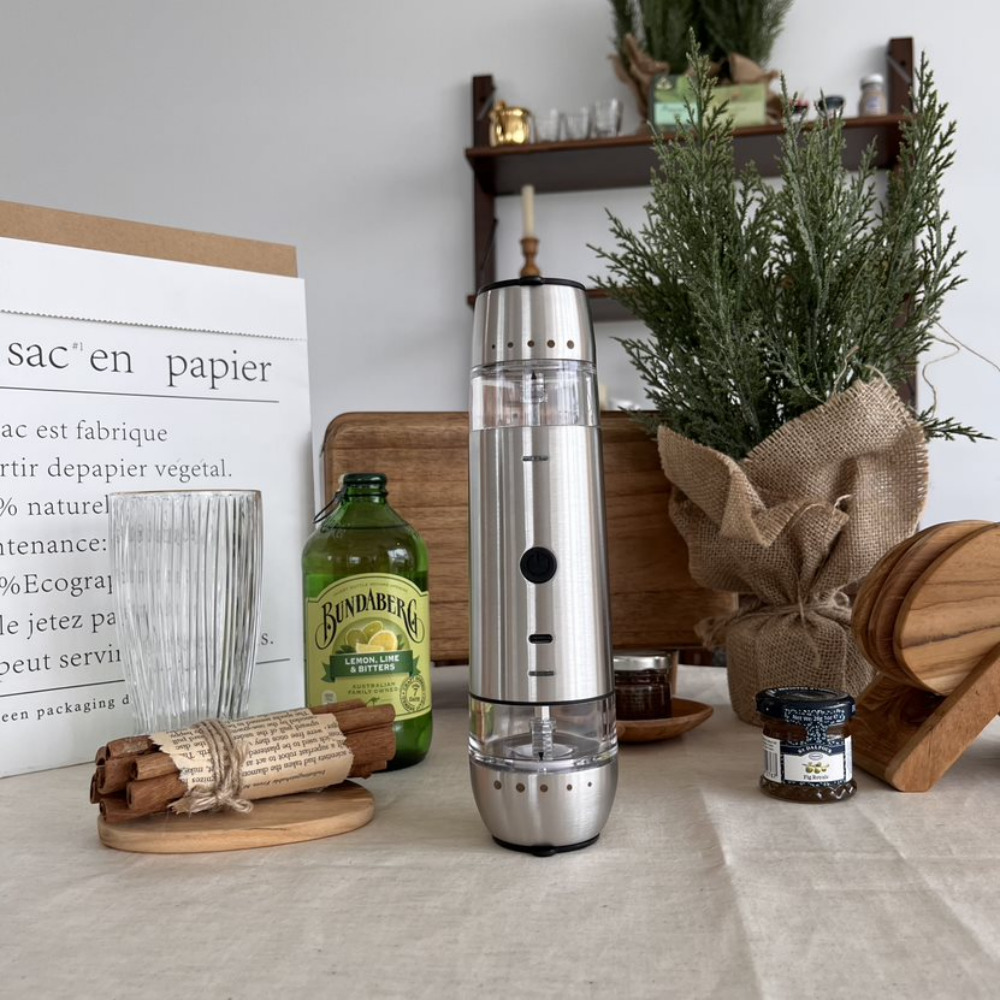 MARISTEIGER 전동 후추 그라인더 자동 소금 통후추 분쇄기 페퍼밀 프로피