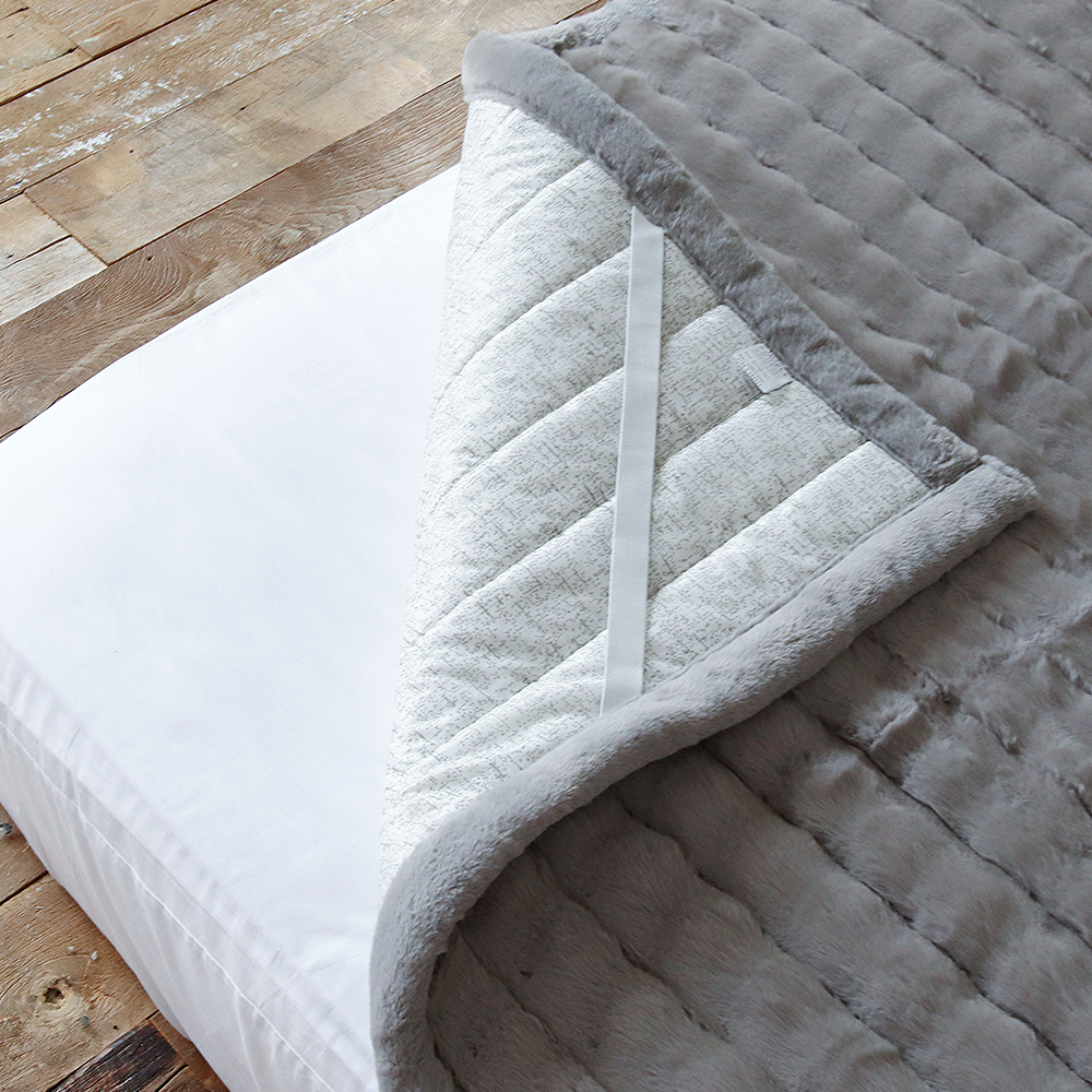 프랑 20mm 장모 밍크 극세사패드 고정밴드 미끄럼방지 겨울 침대패드 SS