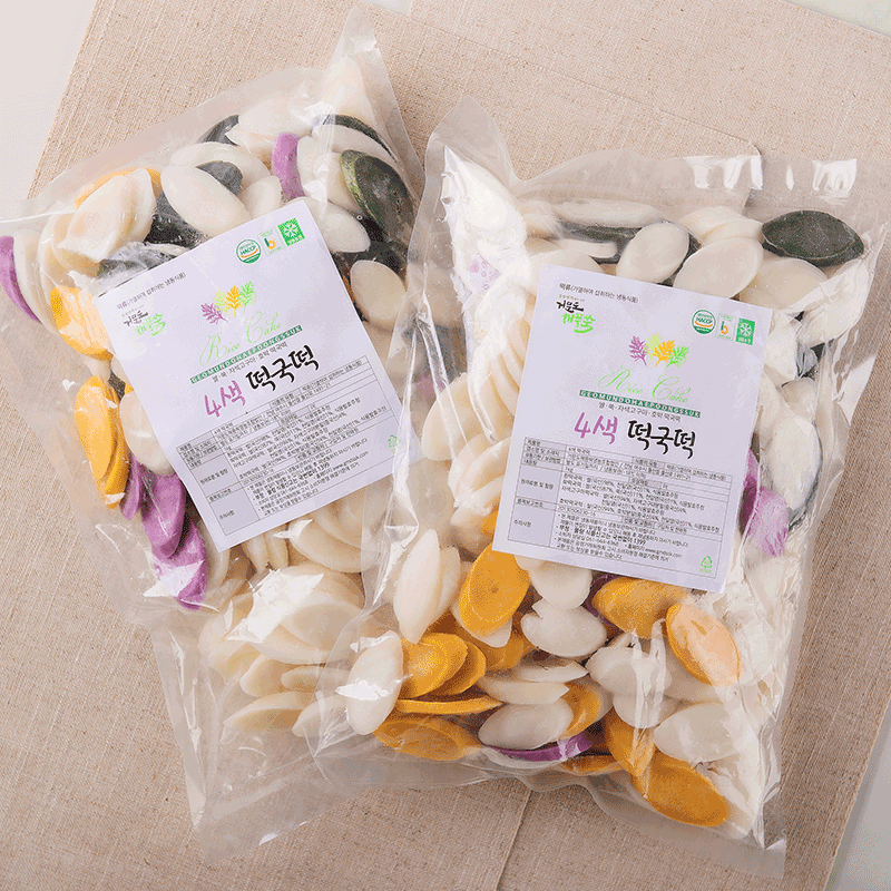 4색(쌀 쑥 자색고구마 호박) 떡국떡 1kg - 상세 이미지 4