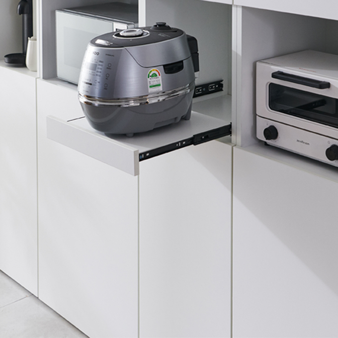 오브제 월플렉스 시스템 주방수납장 (깊이415) 800멀티로봇수납장 냉장고장 홈카페장