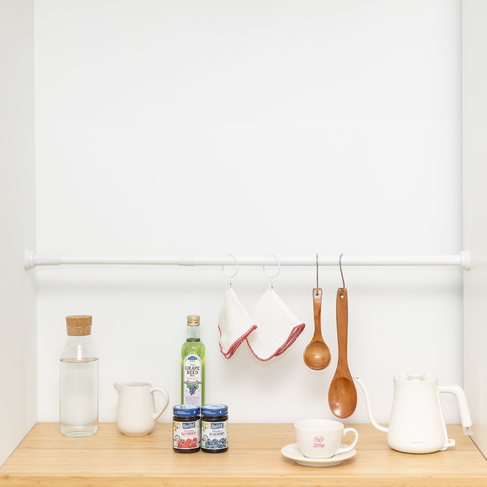 할메이드 못없이 커텐 커튼 압축봉 봉 길이 35~50cm