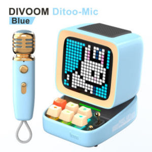 디붐 DITOO 마이크버전 DIY 픽셀아트 스피커 마이크 노래방 핑크 개봉기 | 실사용 후기 - 상품 이미지 2