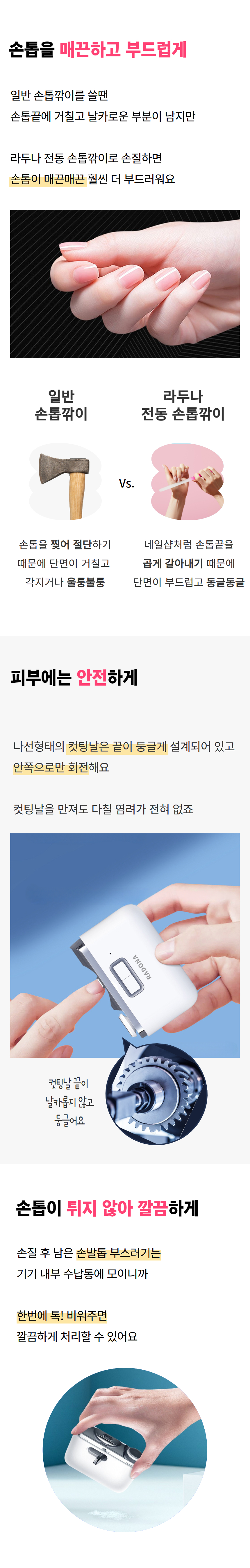 전동손톱깎이 무선 자동 손톱정리기 네일케어 손톱깎기 XHY603 판매처 상세 정보 이미지 3
