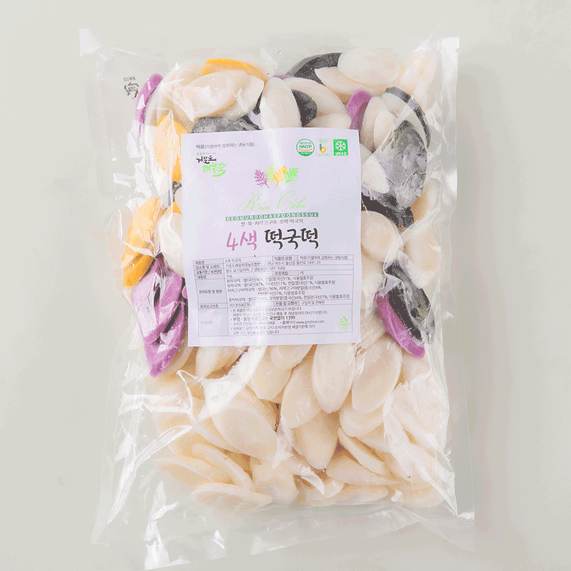 4색(쌀 쑥 자색고구마 호박) 떡국떡 1kg - 상세 이미지 3