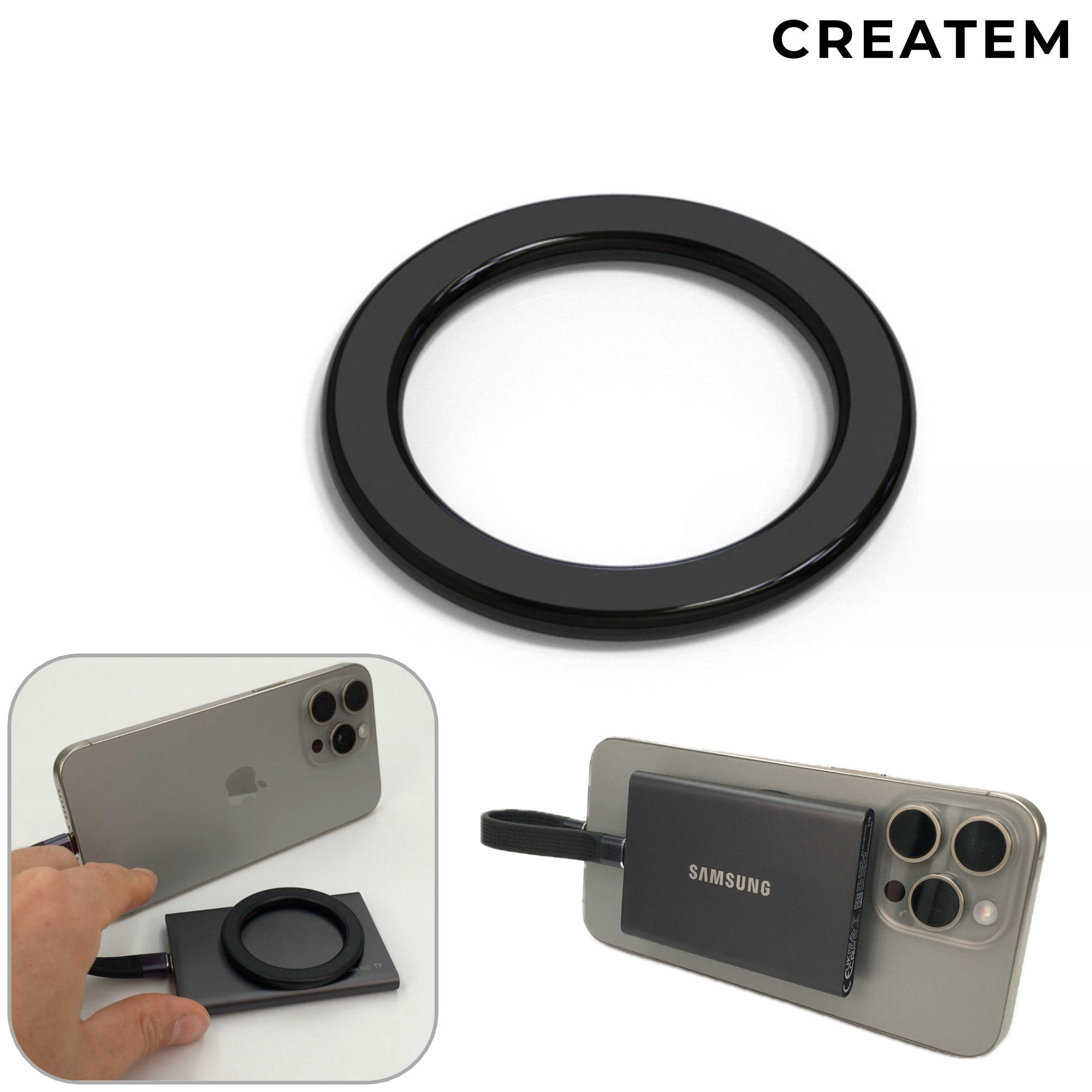 SSD 맥세이프 마그네틱 링 (아이폰 15 16 pro max 로그촬영)