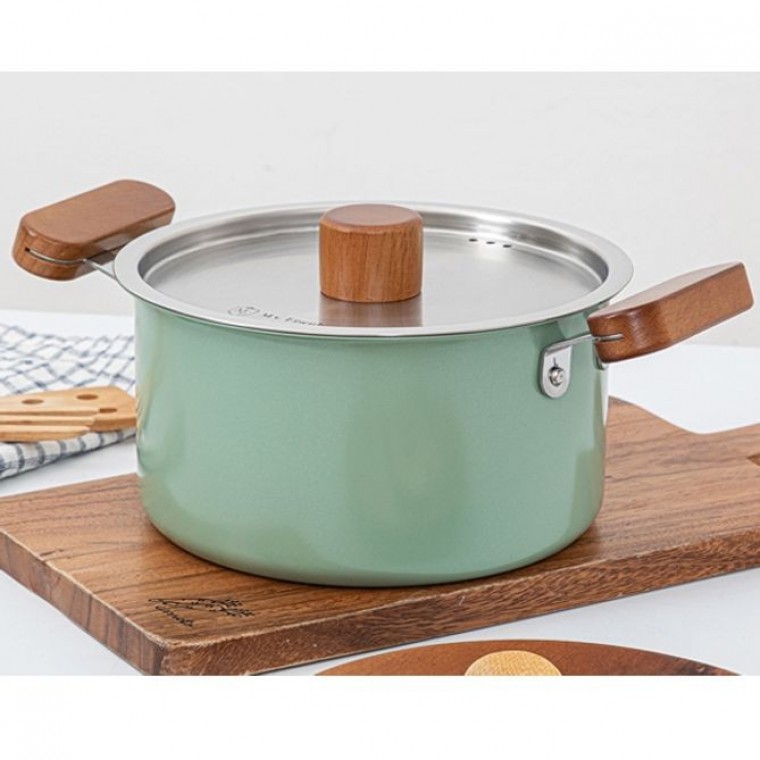 인덕션 냄비 라면냄비 양수 세라믹 찌개냄비 18cm - 메인 이미지