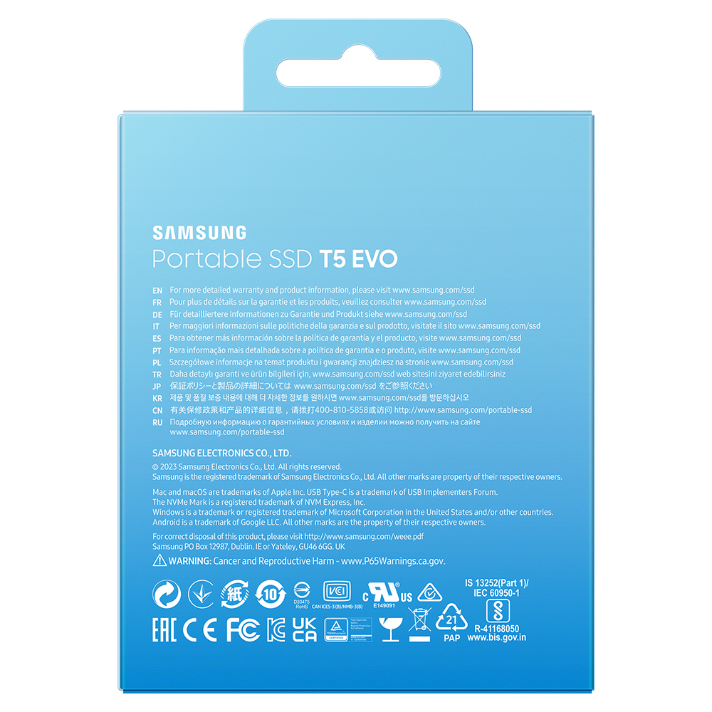 삼성전자 삼성 포터블 외장 SSD T5 EVO 2TB, 블랙 - 상세 이미지 3