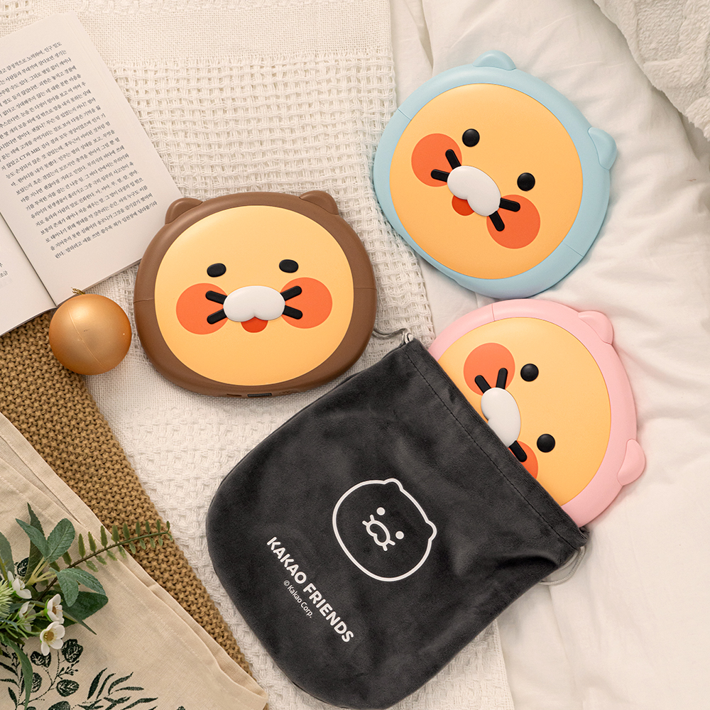 [슈퍼적립]카카오프렌즈 빅워머 온열찜질기&보조배터리 10000mAh 무선 찜질기 (스카이 춘식) - 상품 이미지