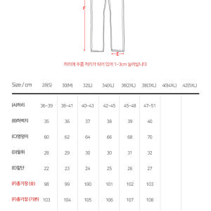 남자 와이드 청바지 기모 겨울 논페이드 원턱 3단기장 빅사이즈 데님 착용 후기 | 사이즈/핏 총정리 - 상품 이미지 2