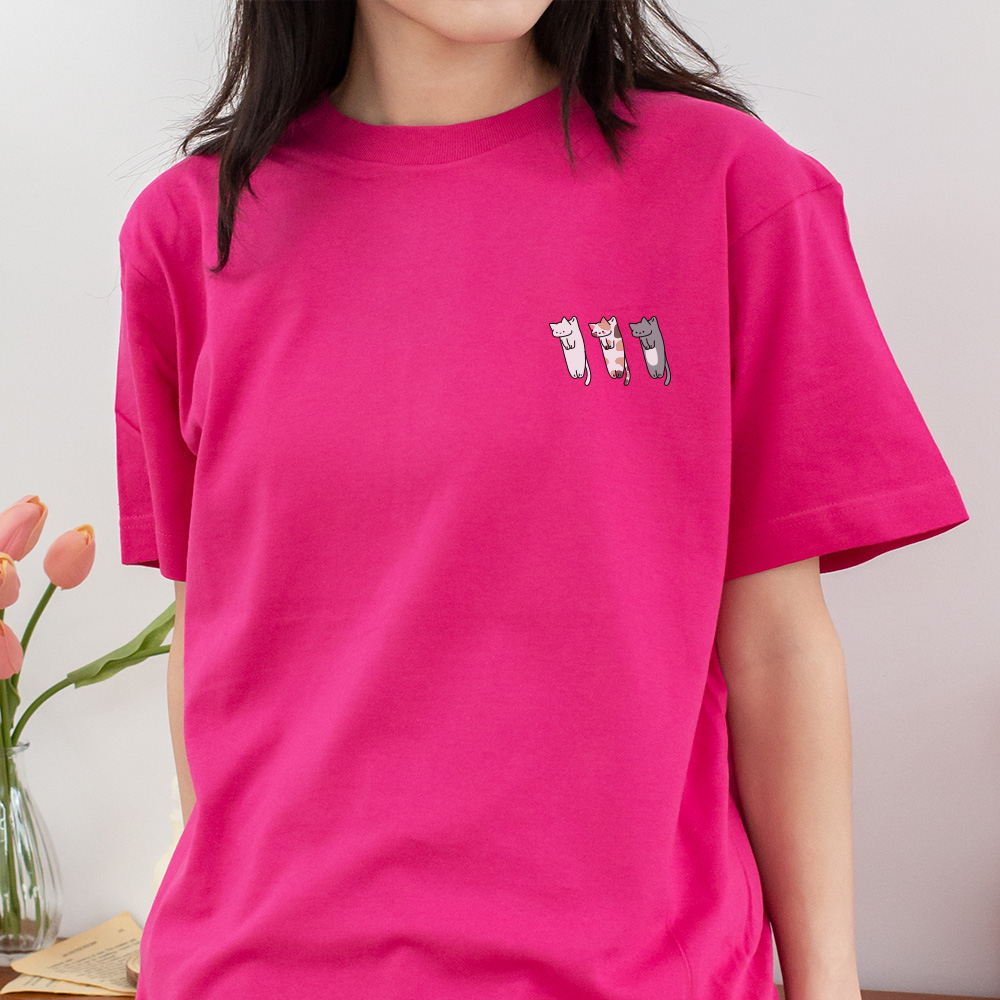 핫핑크 티셔츠 여성 면 레깅스롱티 반팔 17수 이미지 4