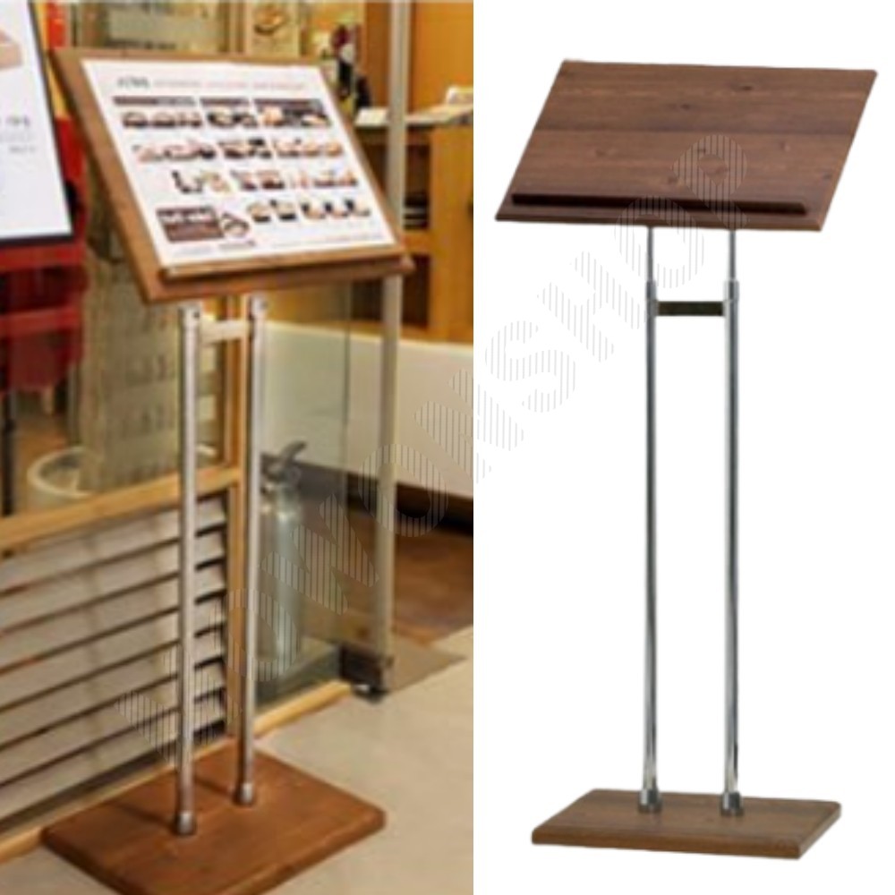 외부메뉴판 실외 야외 입구 메뉴판 메뉴거치대 원목 48x36 - 메인 이미지
