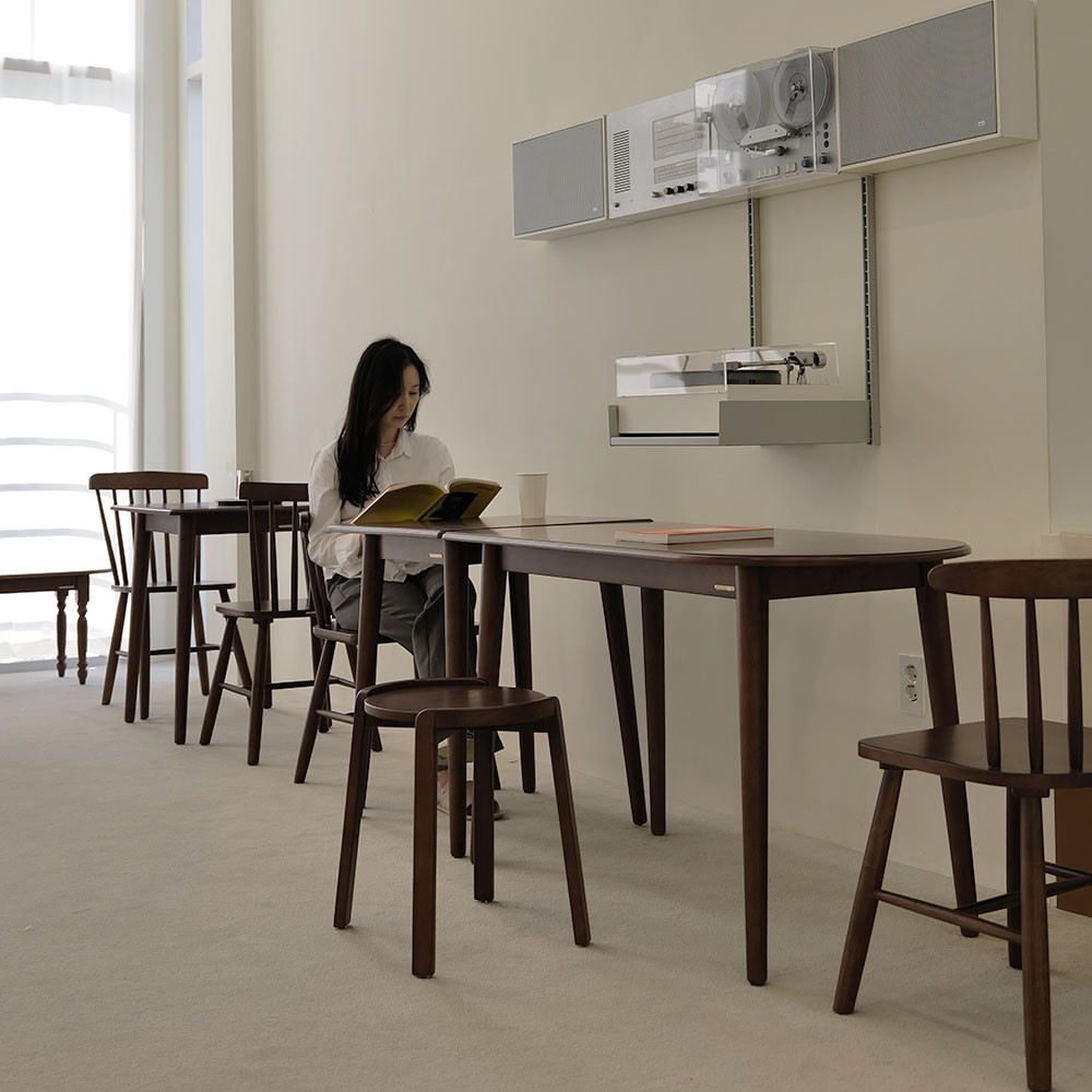 자야캠핑 포르보 월넛 원목 정사각형 2인용 4인용 카페 식탁 테이블 600