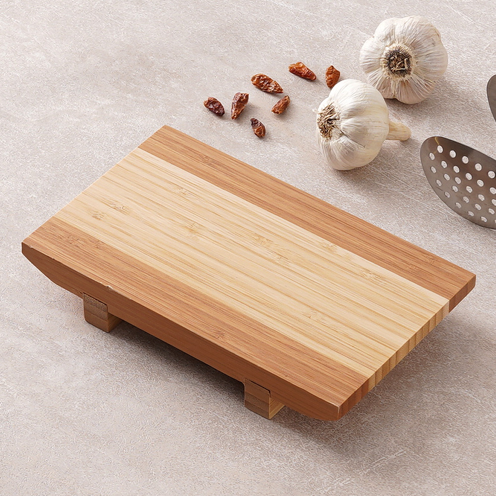 대나무 도마 스시 초밥 고기 회 플레이팅 캠핑 나무 접시 20x12cm, 유키 - 상세 이미지 2