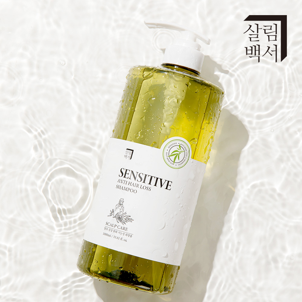 살림백서 센스티브 탈모 샴푸 1000ml 탈모증상완화 남자 여자 두피 비듬 여성 남성