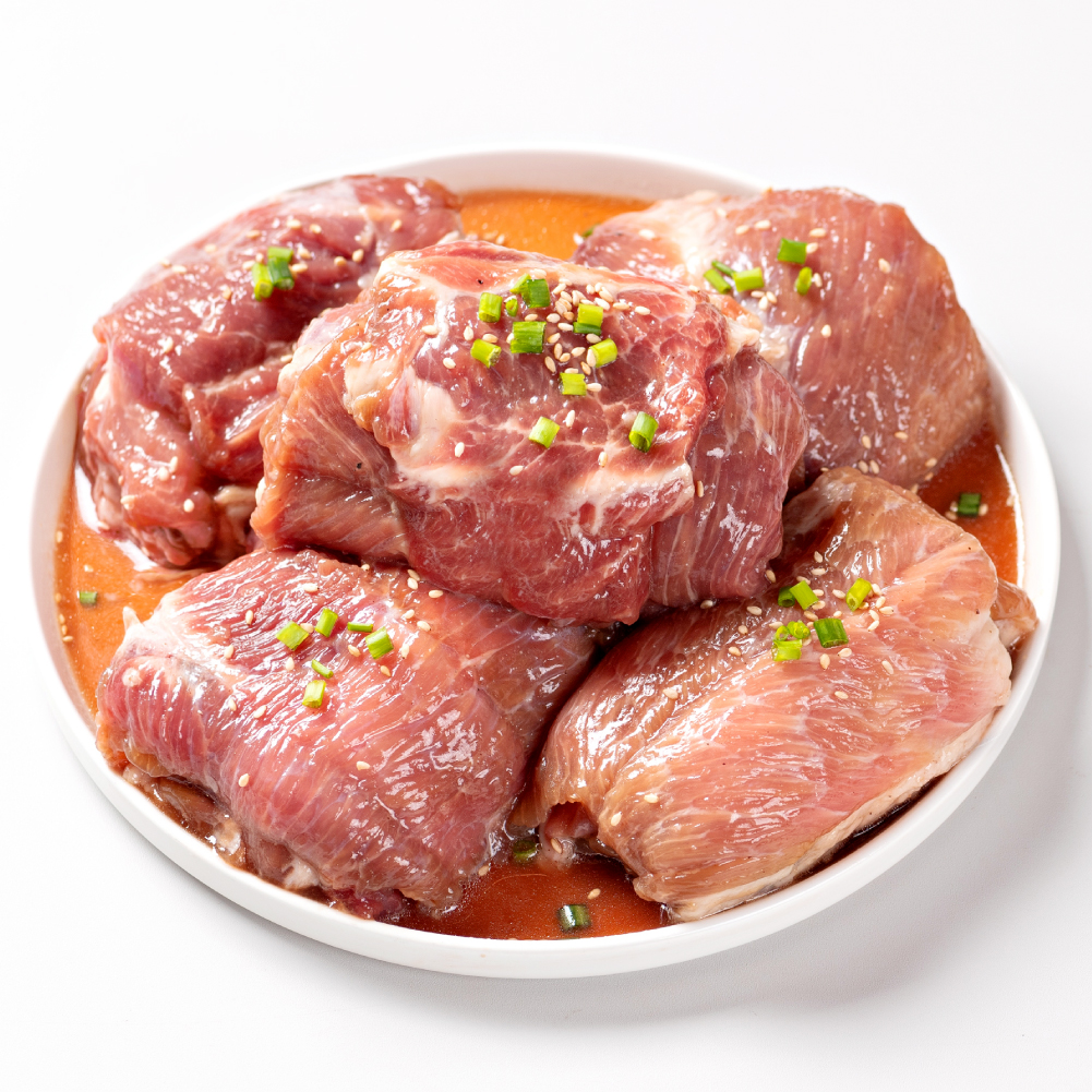국내산 양념 돼지갈비 500g 한돈 캠핑음식 돼지고기 - 상세 이미지 3
