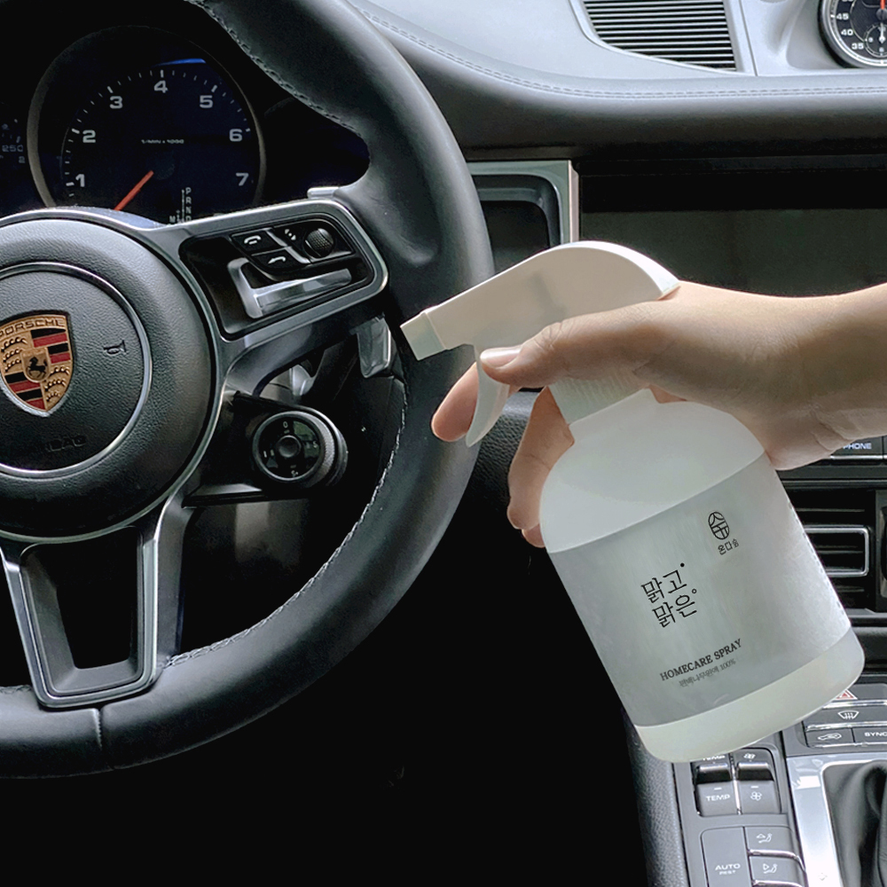 편백나무원액100% 맑고맑은 스프레이 피톤치드 편백수 새집증후군제거방법 새가구 집먼지 탈취 새차 탄 곰팡이 냄새제거 침대 이불 셀프 원인 500ml+큐브50g