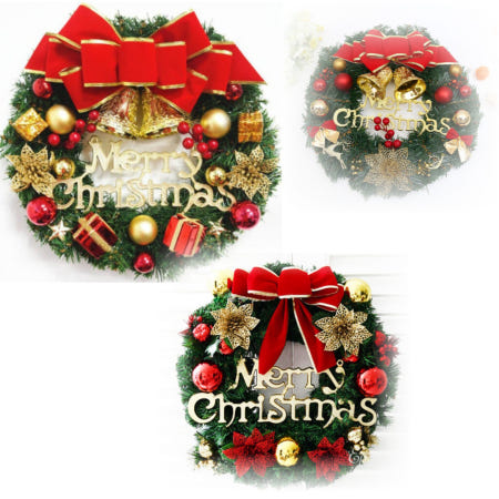 크리스마스 성탄절 원형 리스 트리 xmas 성탄 겨울 파티 미니 츄리 데코 꾸미기 홈 카페 교회 어린이집 장식 오너먼트 현관문 도어 벽장식 장식품 환경구성 재료