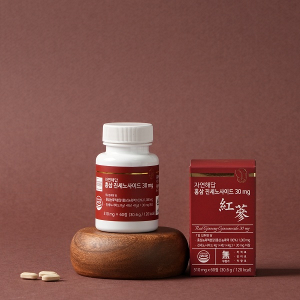 자연해답 6년근 홍삼정 진세노사이드 30mg 60정 이미지 3