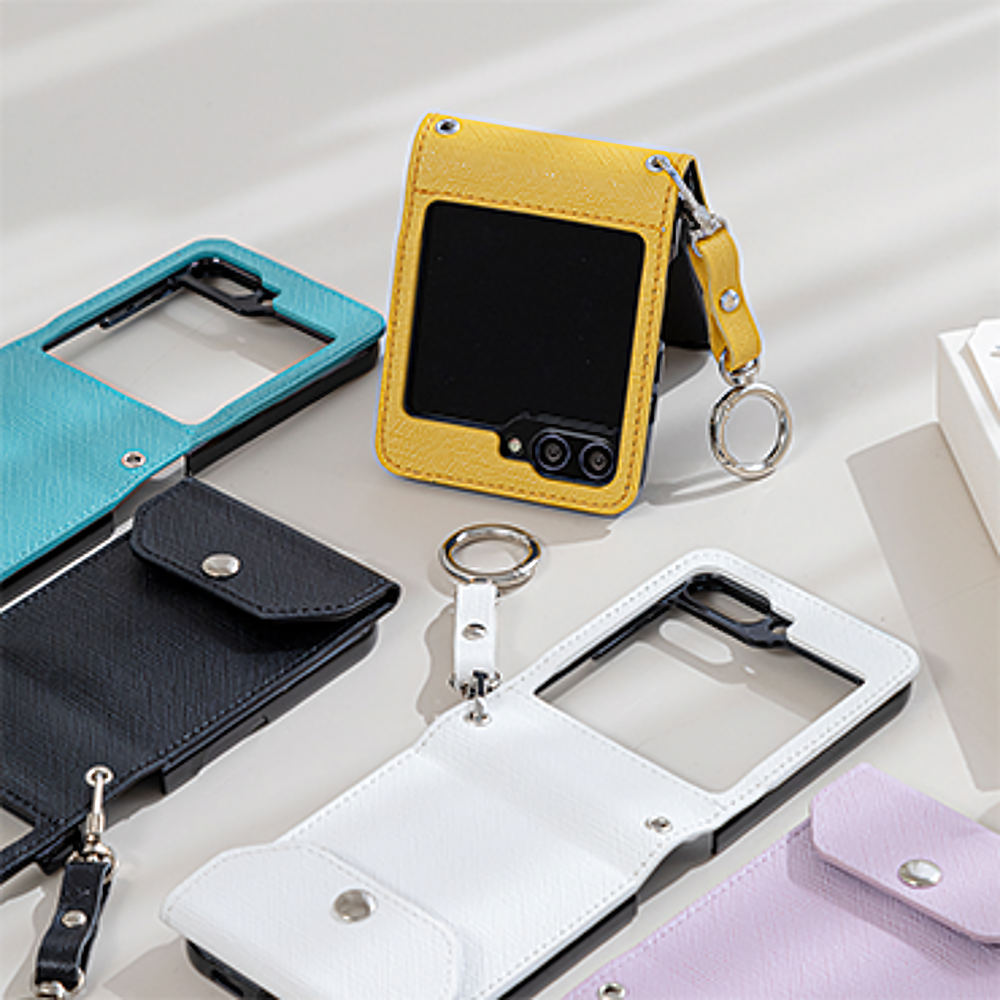 갤럭시 Z플립5 케이스 힌지보호 카드 스트랩 삼성 Z5