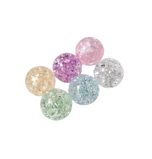 아크릴 크랙 구슬 8mm 10mm 비즈공예 키링 열쇠고리 팔찌 슬라임 만들기