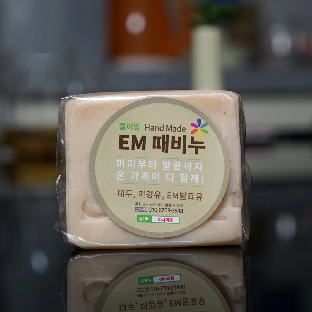 EM 때비누 미강 황토 4주이상 발효 순한비누 올이엠 - 상세 이미지 2