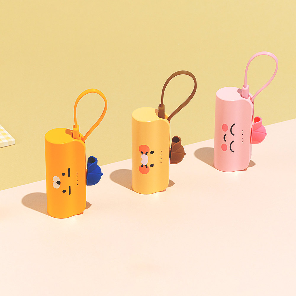 카카오프렌즈 힙스터 도킹형 보조배터리 5000mAh, C타입 춘식이 - 상세 이미지 2