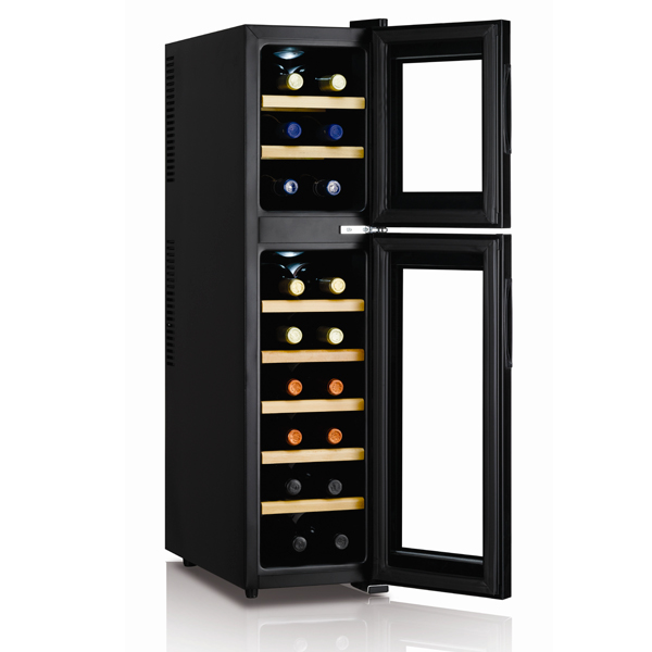 매직쉐프 2단 스타일리쉬 블랙 와인셀러냉장고 18병 48L MEW-18DB