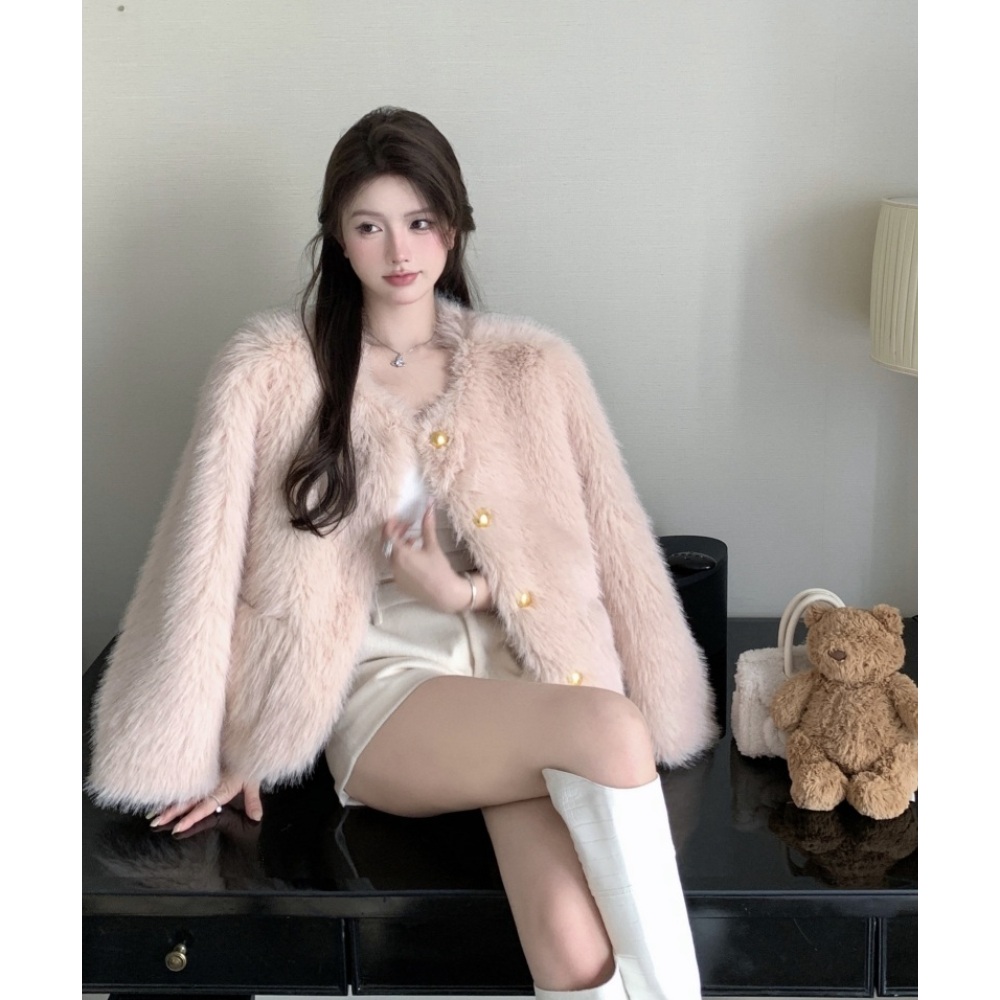 페이크퍼 롱코트 겨울 에코퍼 모피 윈터 롱 코트 인조모피 명품스타일 이미지 2
