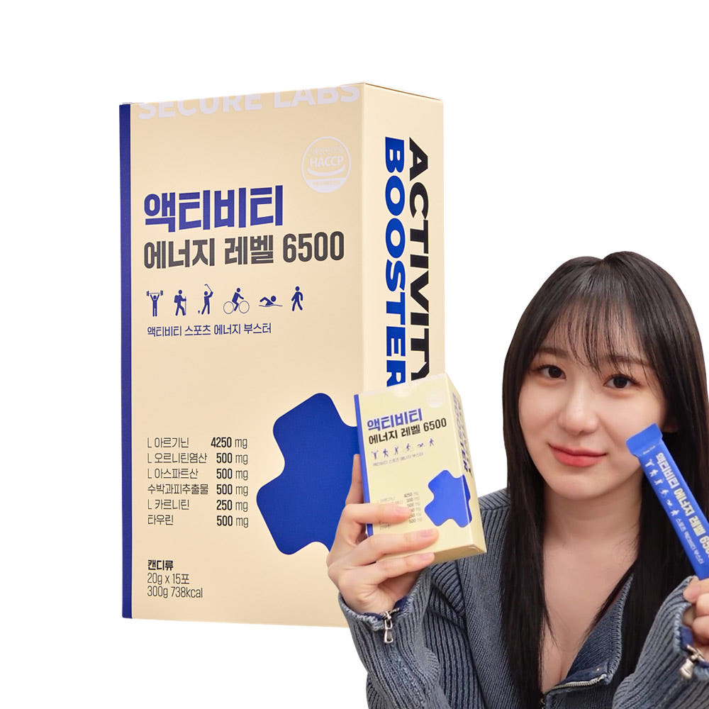 시큐어랩스 에너지레벨 6500 아르기닌 젤리 스틱 15P : 시큐어랩스