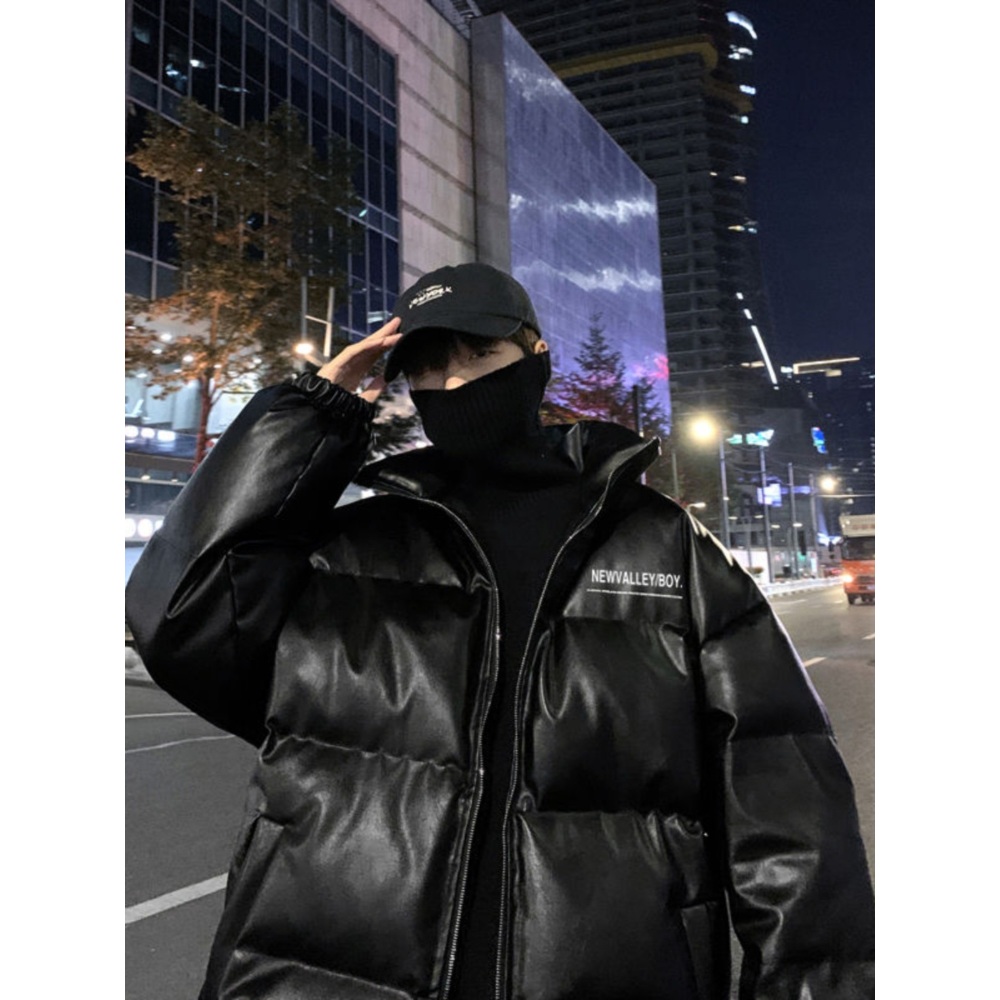 남녀공용 빅싸이즈 빅사이즈 패딩 유광 패션 하이넥 점퍼 이미지 4