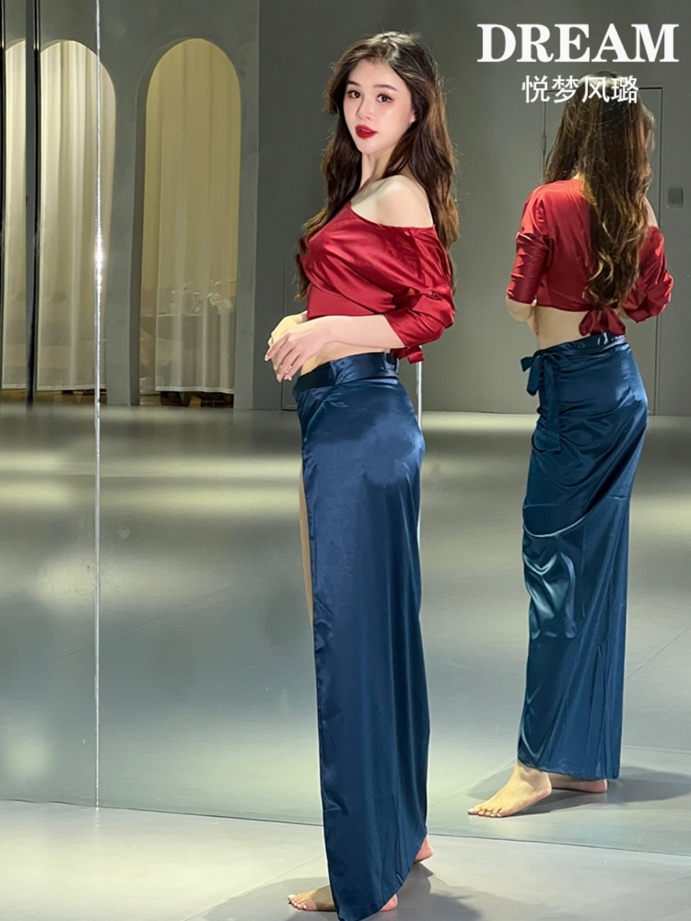 라틴댄스복 줌바 공연 사교 스포츠 연습 방송 라인댄스 무대의상 이미지 6