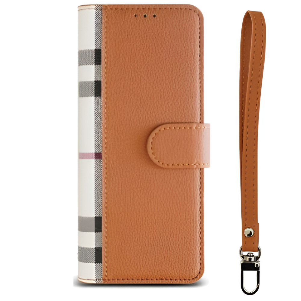 로베 체크 카드 수납 지갑 케이스 브라운, 갤럭시Z 폴드7