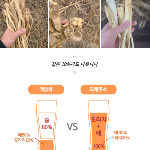 (4박스) 리허브, 100% 국내산 NFC 착즙 도라지 배즙 100ml 30포 - 상세 이미지 2