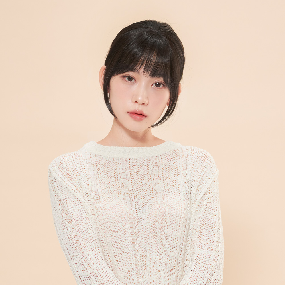 앞머리가발 에밀리 시스루뱅 앞머리 에어뱅 수제가발 여자가발 이미지 2