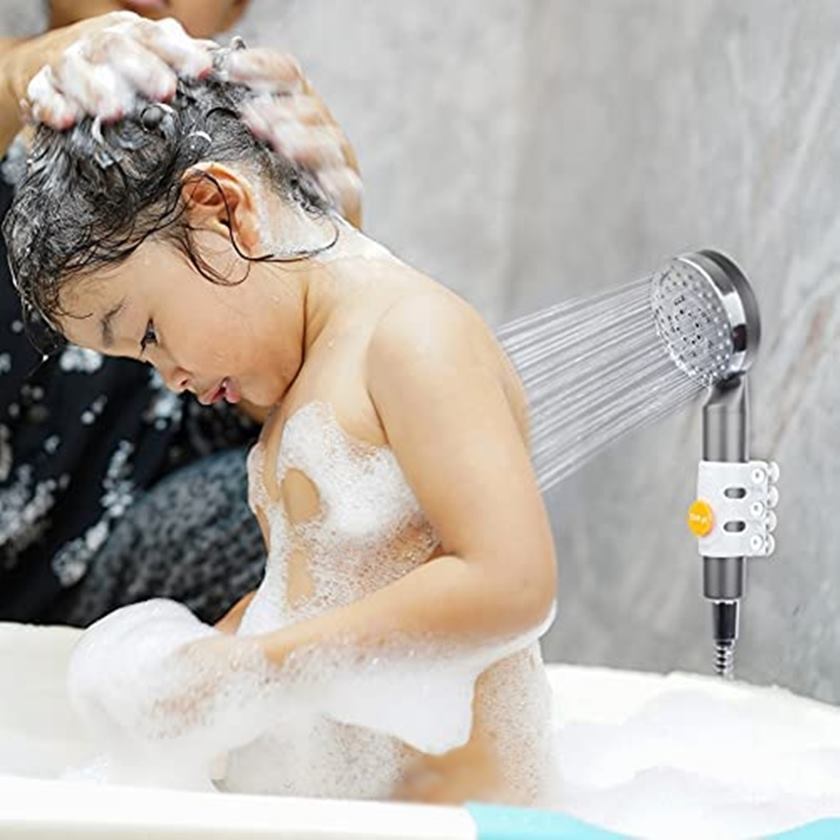 (반영구) 샤워기 거치대 아기 육아 문어발 홀더 걸이 화이트 제품 이미지