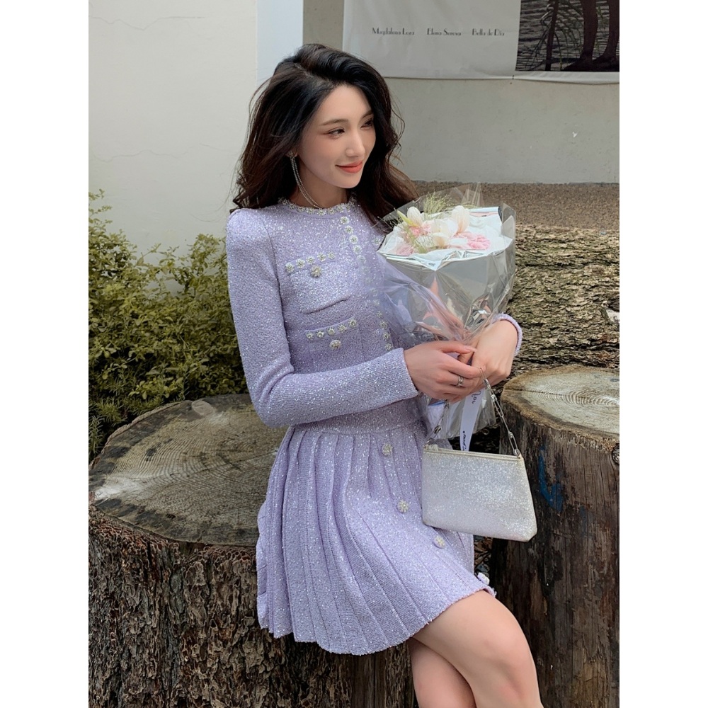 드라마 마이데몬 도도희 보라색 원피스 김유정 착장 명품스타일 하객원피스 이미지 2