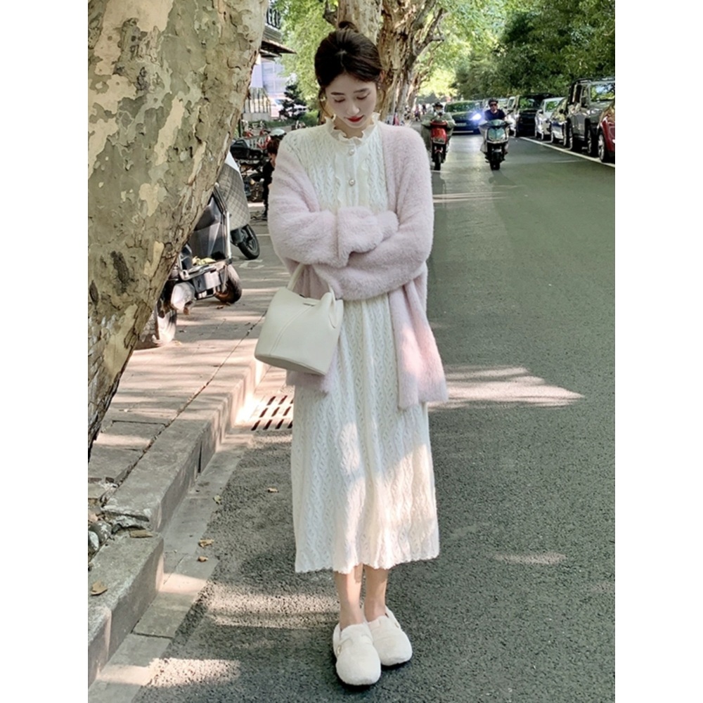 돌맘드레스 겨울 기모 엄마 정장원피스 돌 러블리 아나운서 결혼식 돌잔치원피스 - 상세 이미지 3