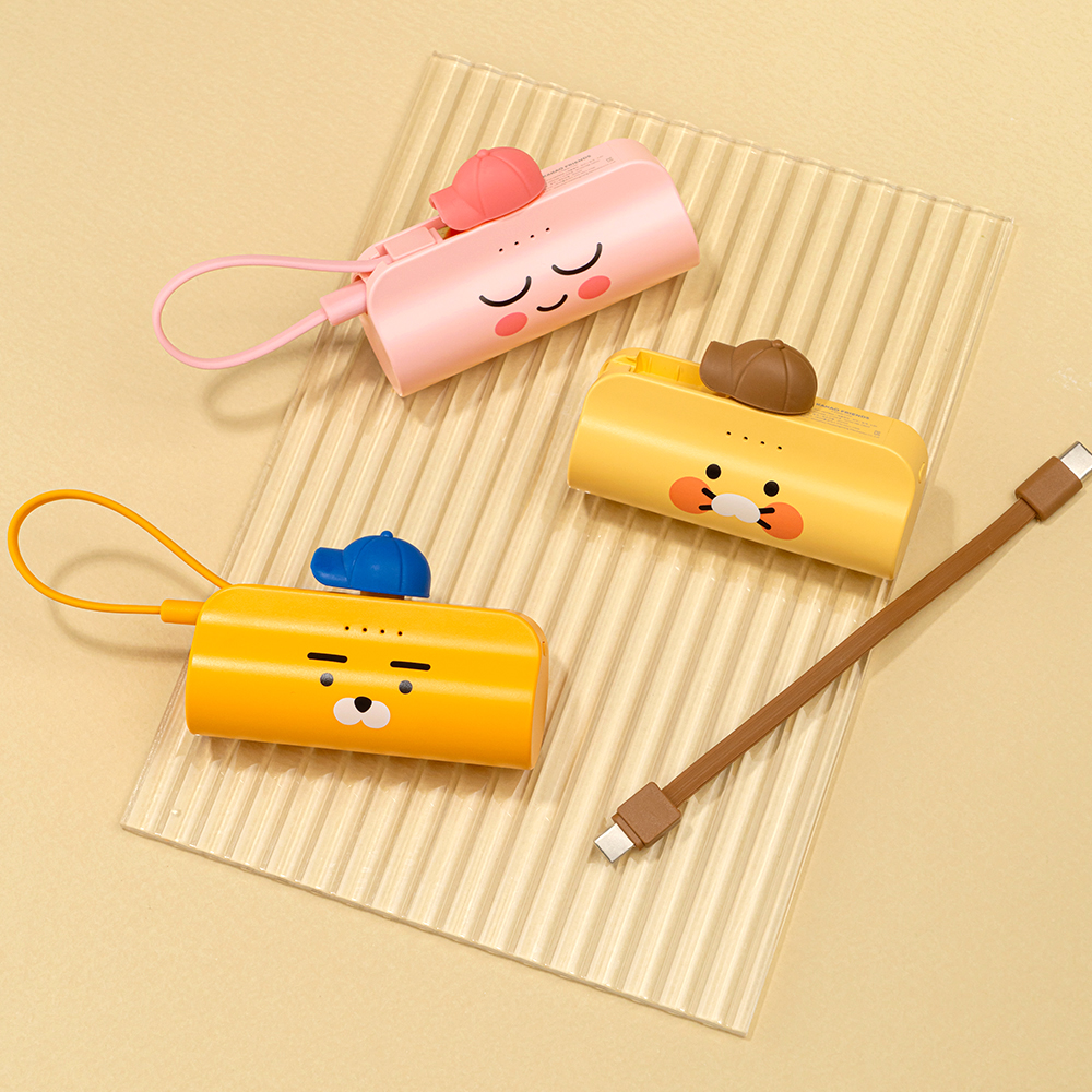 카카오프렌즈 힙스터 도킹형 보조배터리 5000mAh, C타입 춘식이 - 상세 이미지 3