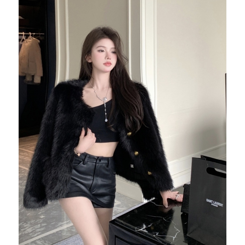 페이크퍼 롱코트 겨울 에코퍼 모피 윈터 롱 코트 인조모피 명품스타일 이미지 3