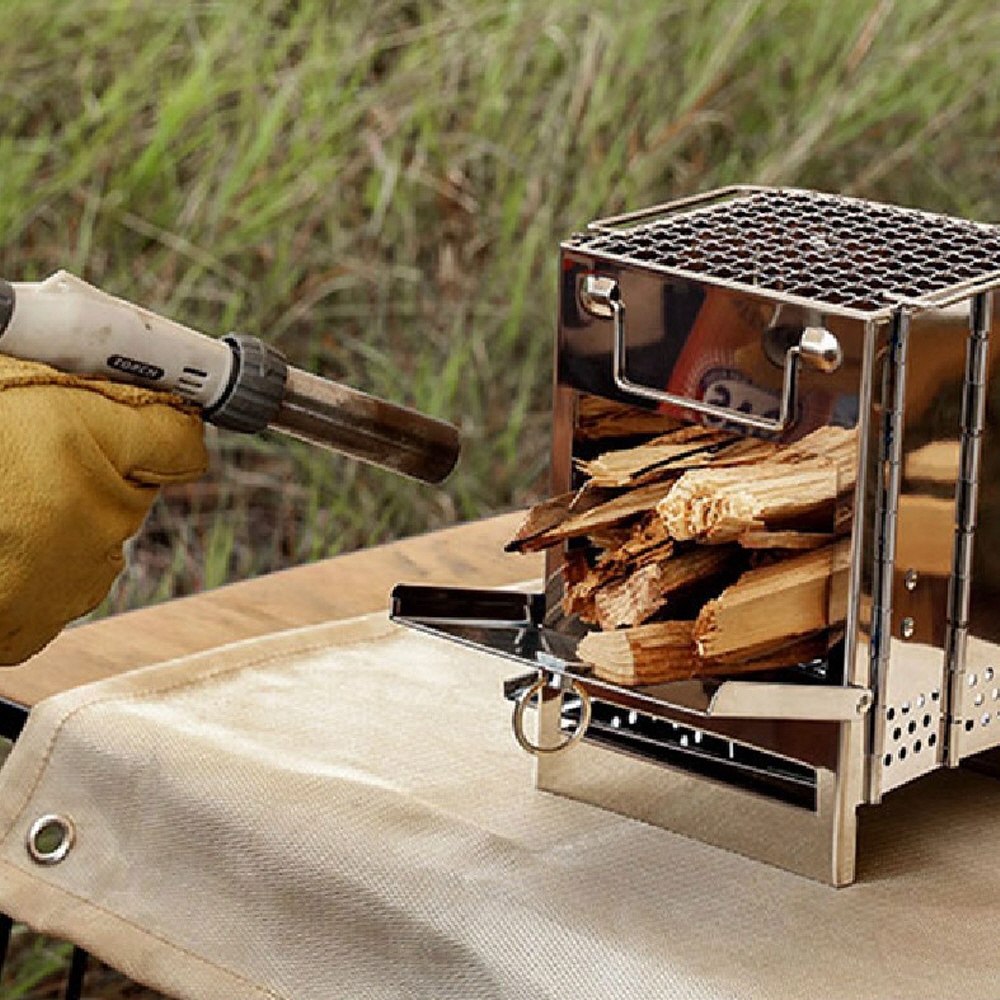 타닥 화로대 풀스텐 가정용 미니석쇠 화로구이 집에서 숯불구이 화덕만들기 접이식 소형