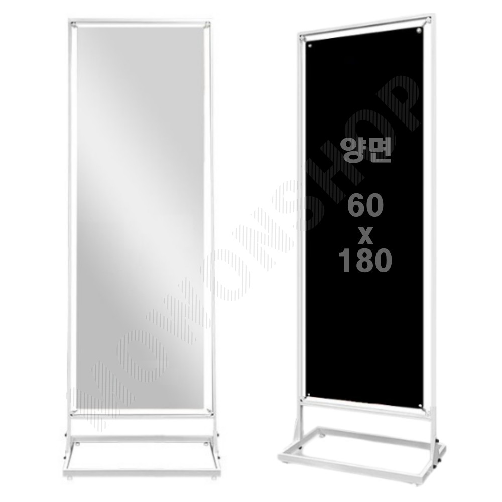 무료인쇄 스프링배너 스틸배너 프레임 철제 배너 거치대 양면 60x180 WT - 메인 이미지